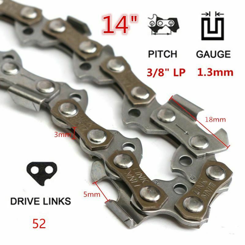 14 inch Chainsaw Chain Blade Wood Cutting Chainsaw Parts 52 Drive Links 3/8