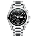 Lige Watch Men'S Fashion Sport Steel Leather Casual Business Quartz Wristwa