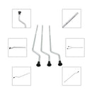 Pack of 3 Metal Tom Drum Legs Anti-Slip Surface Plating Anti-Rust Parts Accs