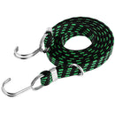 Stretch Elastic Bikes Luggage Hanging Rope Belts Strap with Hook Green 2m
