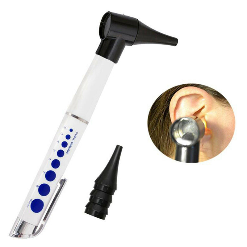 12.8cm White Professional Ear Otoscope Instruments Ear Light Ear Magnifier Set