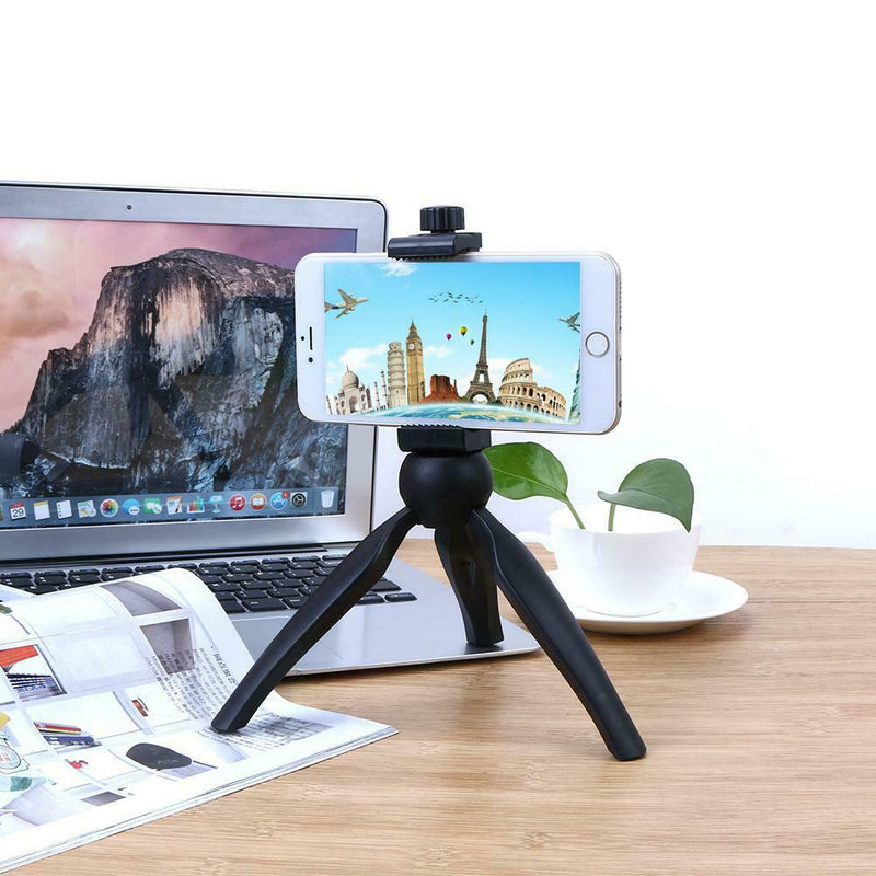 Universal Mini Mobile Phone Tripod Stand Clip Manual Phone Bracket Holder