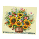 Stamped Cross Stitch Kits Patterns Embroidery Kit - Sunflower, 11 Counted