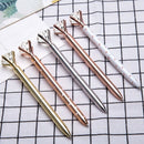 1X(5 Pcs Big Crystal Diamond Ballpoint Pen,Metal Ballpoint Pen Office Suppl