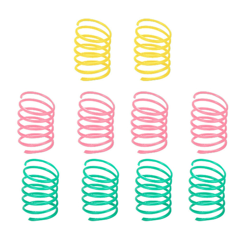 10pcs Plastic Cat Teaser Spring Pet Funny Interactive Flexible Coil Toys