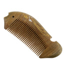 Wooden Green SandalWood Scent Natural Hair & Beard Comb Stylish   Carved