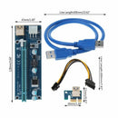 Ver009S Pci Express 6 Pin To Sata 1X 16X Usb 3.0 Extender Adapter Led Btc M