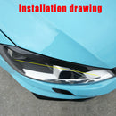 Carbon Fiber Headlight Eyebrow Eyelid Cover For VW Golf 7 GTI GTD R MK7 13-2017