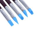 5PCS/set Wood Handle Silicone Rubber Clay Modelling Pottery Tools For DIY C3 Gw