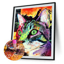 Cat 5D DIY Full Round Diamond Painting Animal Rhinestones Drawings (B2426)