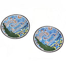 2pcs/lot Painting The Starry Night Embroidery Sew Iron On Patches DIY Applique3c