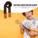 For Acoustic Folk Guitar Ukulele Bass Cotton Linen Guitar Strap Adjustable Belt