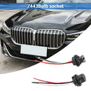2pcs T20 7443 Car Bulb Holder Lamp Socket Adapter LED Side Light Connector