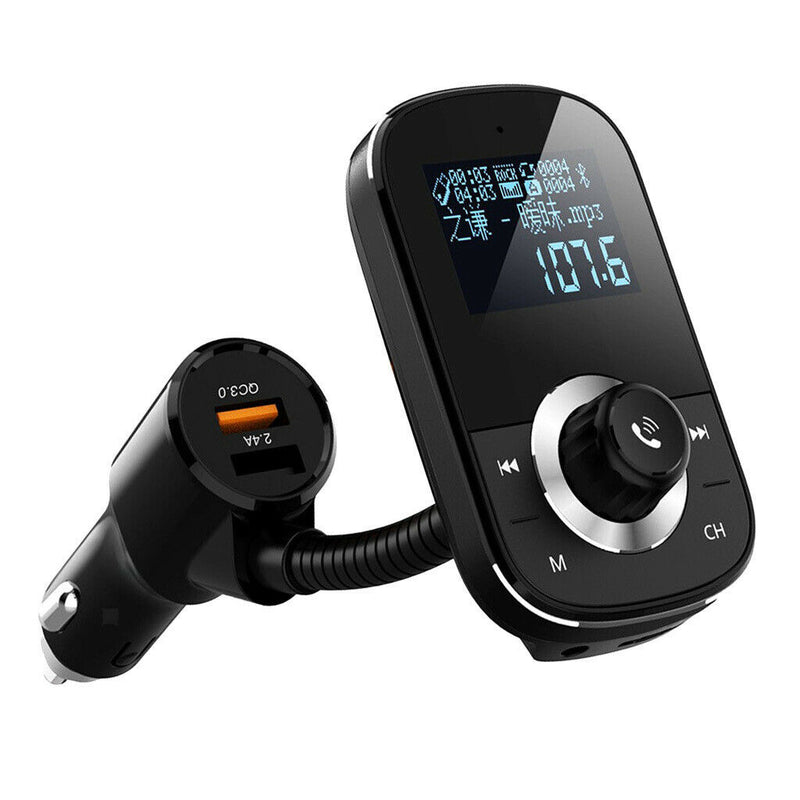 1.44" LCD Screen Bluetooth4.1 FM Transmitter W/Voice Navigation Music Player