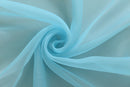 Turquoise Sheer Eyelet Curtain Door Valance Gauze Tulle Decor Living Bedroom