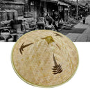 Chinese Oriental Vietnamese Straw Bamboo Sun Hat Farmer Rice Hat Fishing  G T8C1