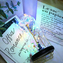 LED Foil Rose Glass Dome Fairy String Night Light for Valentine (Proposal) A