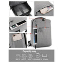 Anti-Theft Waterproof Laptop Backpack Personality Solid Color Usb Charging