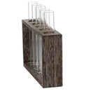 Nordic Style Test Tube Flower Vase in Wooden Stand for Hydroponic Plant 5 Tube