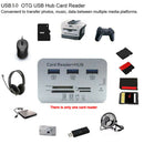 B3.0 Data Transmission Multifunctional Card Reader 3 Ports High Speed B Hub