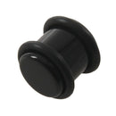 7 Pairs of Acrylic Ear Tunnels Plugs Ear Stretchers Expanders 00G-12G--Blac