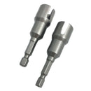2Pcs Power Wing Nut Driver Set,Slot Wing Nuts Drill Bit Socket Wrenches Too