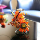 Halloween Simulation Maple Leaf Candle Holder Iron Candlestick Gifts