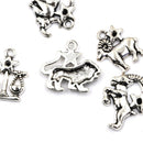 12pcs Tibetan Constellations Charms Pendants Diy Necklace Bracelet Crafts Gift !