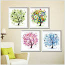 4PCS 5D Four Seasons Tree DIY Diamond Painting Embroidery Part Round  Diamond
