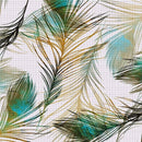 Table Cloth Watercolor Peacock Feather Pattern Diy Pvc Waterproof Wall Art