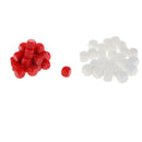 50pcs Opaque Blank Six Sided Dice D6 D&D RPG Party Game Dices Red and White