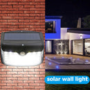 Solar LED Wall Light Waterproof Human Body Induction Courtyard Decor Lamp A