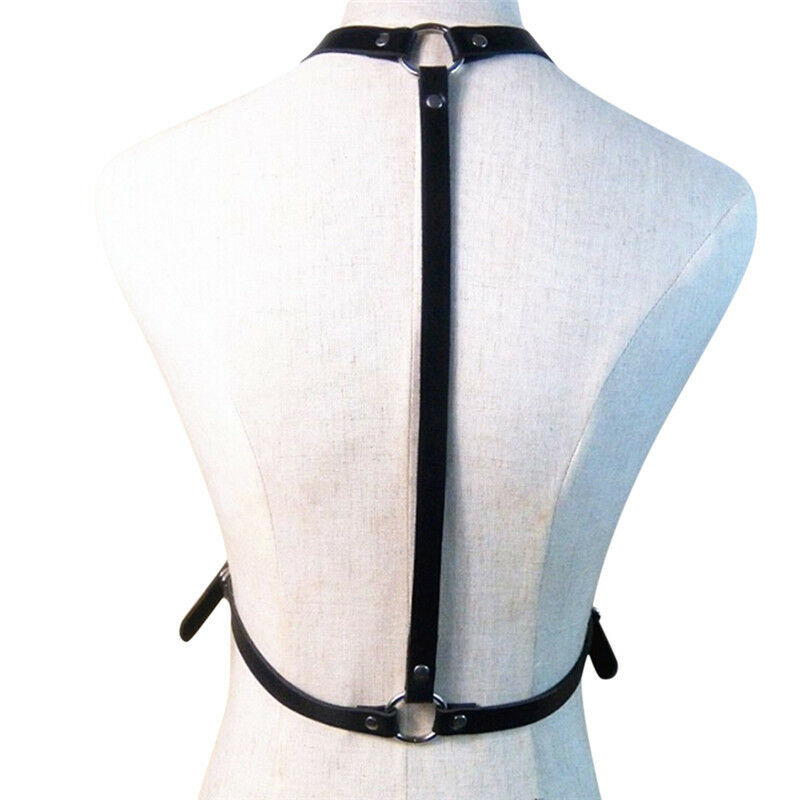 Sexy Women Men Adjustable Leather Body Chest Harness Belt Punk Fancy Costume`US