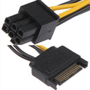 SATA Power Cable 15 Pin To 6 Pin PCI-E Sata Graphics Converter Adapter CableBX