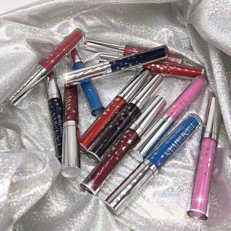 Handaiyan Shiny Lip Gloss Shimmer Lip Tint Matte To Glitter Liquid Lipstick M7D3