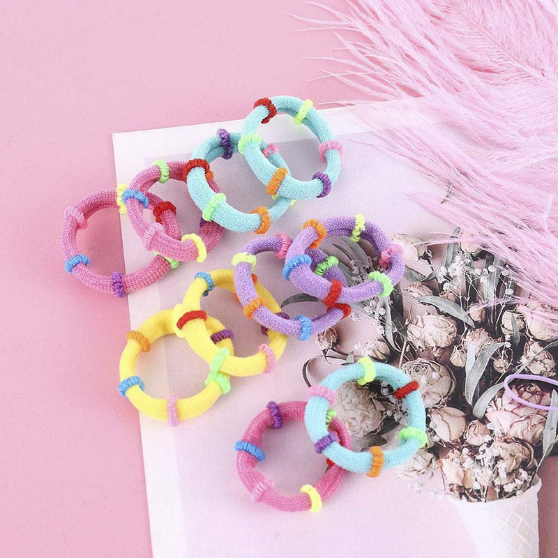 Wholesale 220Pcs Candy Color Girls Hair Clips Rope Ponytail Holder Kids Hairclip