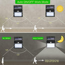 100 LED Waterproof Solar Powered Motion Sensor Wall Lamps Outdoor Decor Lights