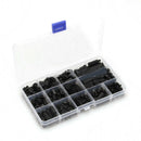 320PCS M4 Nylon Screws Hex Nut Washer Varied Assortment Box DIY Black CMP YFK