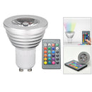 RGB LED Light Bulb, Color Changing Light Bulb, 280LM, 3W GU10 Base, Flood Light