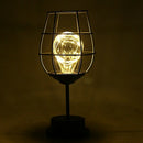 Red Wine Glass Led Night Light Creative Wrought Iron Classic Elegant 20L Co