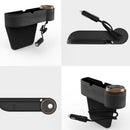 Dual Usb Charging And Coin Box Car Seat Crevice Organizer Universal Cigaret