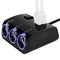 Car LCD Cigarette Lighter Socket Splitter DC 12V Dual USB Charger Power Adapter