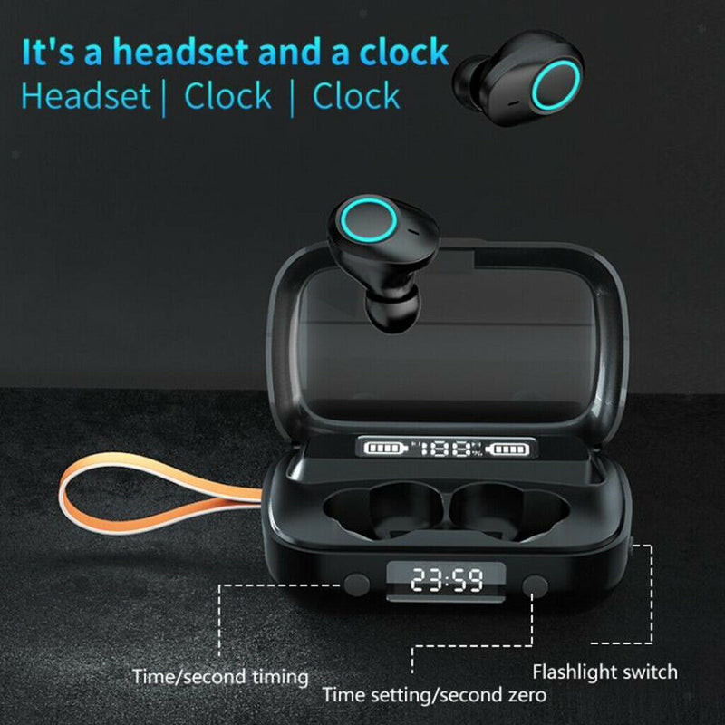 True Wireless Earbuds Bluetooth 5.1 Headphones with Wireless Charging Case