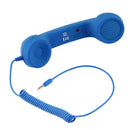 3.5mm Retro Radiation-Proof Telephone Handset Cell Phone Receiver (Blue)
