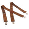 Heavy Duty Clip Suspenders, Mens Adjustable X Back Straps with Non Slip Clips