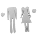 1 Set Toilet Door Sign Adhesive Plaque MEN and WOMEN Loo  Restroom Door Stick_