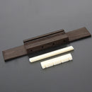 Ivory ABS Nut and Saddle Slotted + 110mm Rosewood Bridge for Ukulele Parts