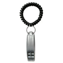 1 Piece Scuba Safety Whistle Outdoor Whistle with Black Wrist Coil Gray