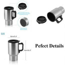 Stainless Steel Car Mug Auto Travel Heating Cup Heated 12V 500ml Coffee Warm Tea