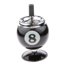 Collectible Gift Aluminum Pool Billiard Ball Ashtray with base Black 8